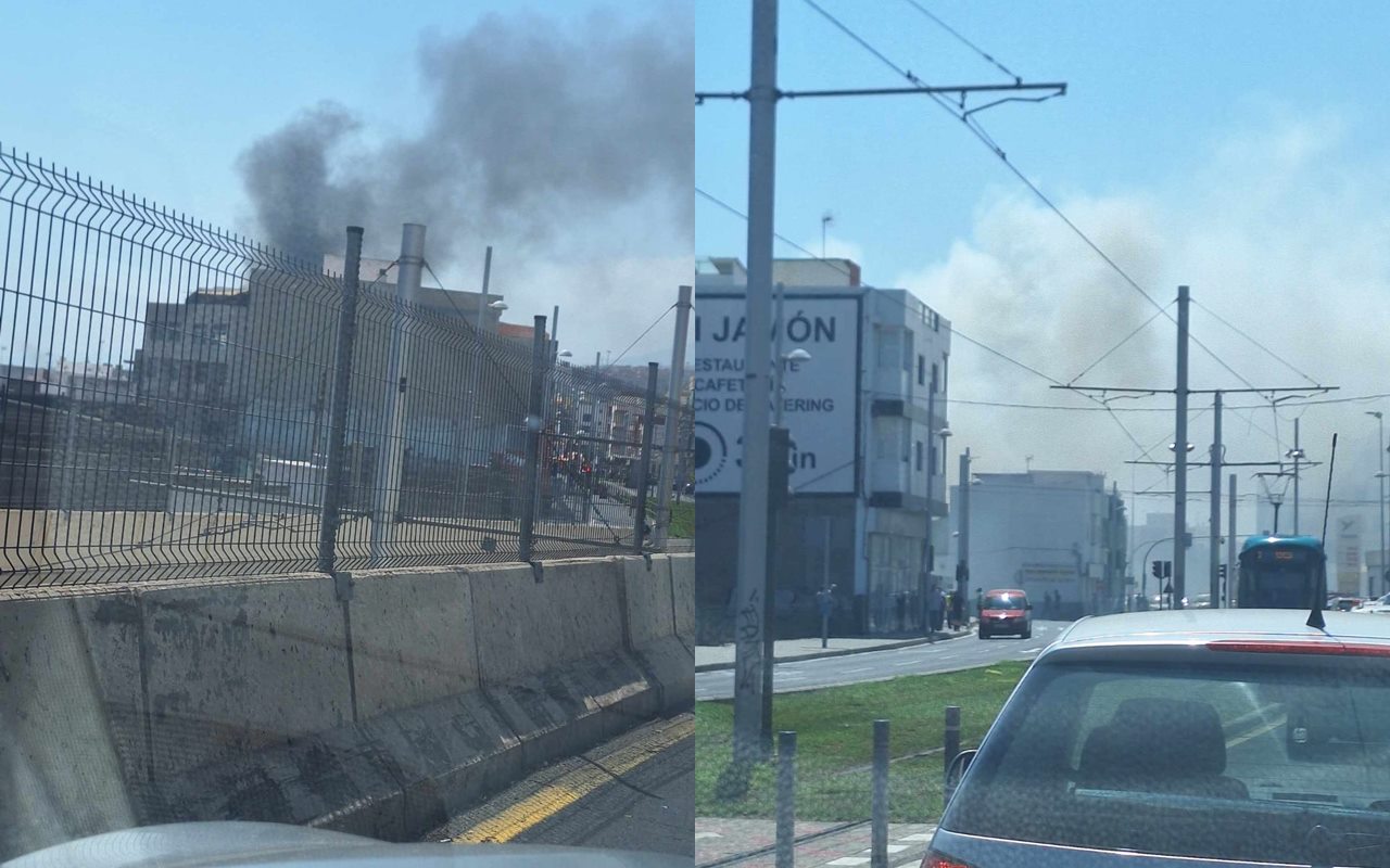 Declarado un incendio en el barrio de Taco