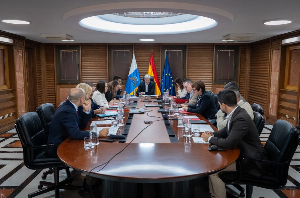 Imagen de un momento del Consejo del Gobierno de Canarias celebrado ayer. Gobcan