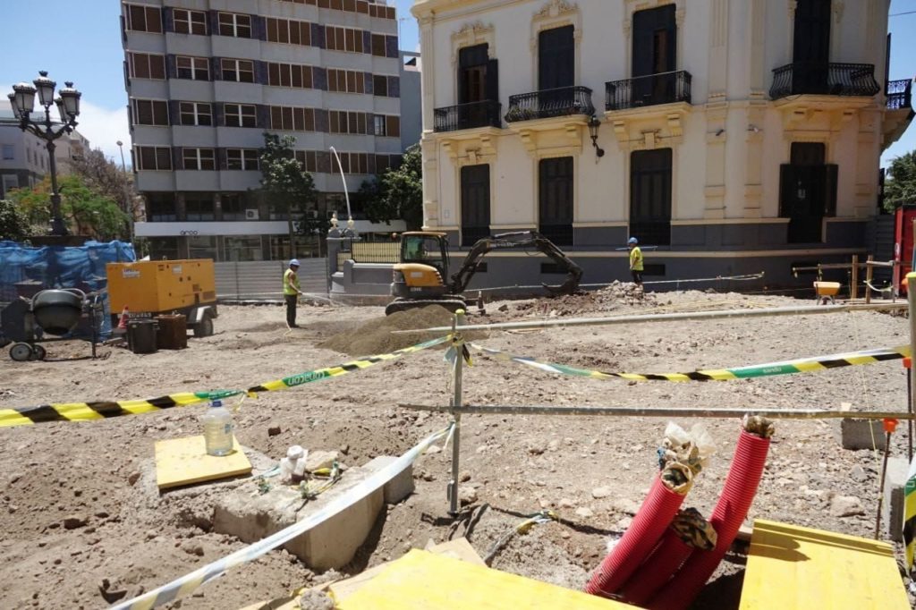 Estado de las obras que se ejecutan en la plaza del Orche.