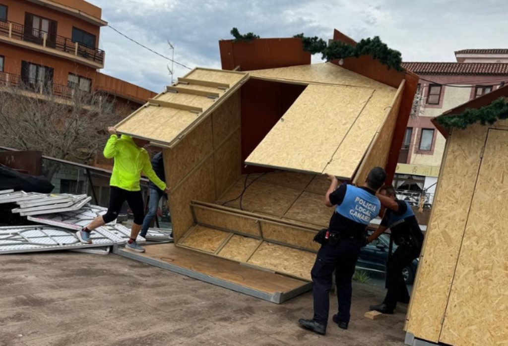Tacoronte sufre con especial virulencia las consecuencias de la borrasca Dorothea