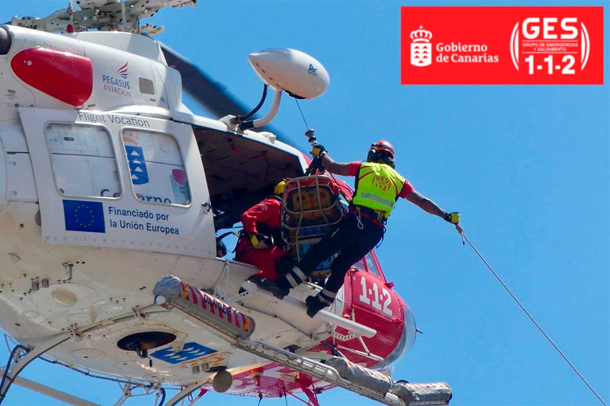 Herido grave al precipitarse con un ala delta en Canarias