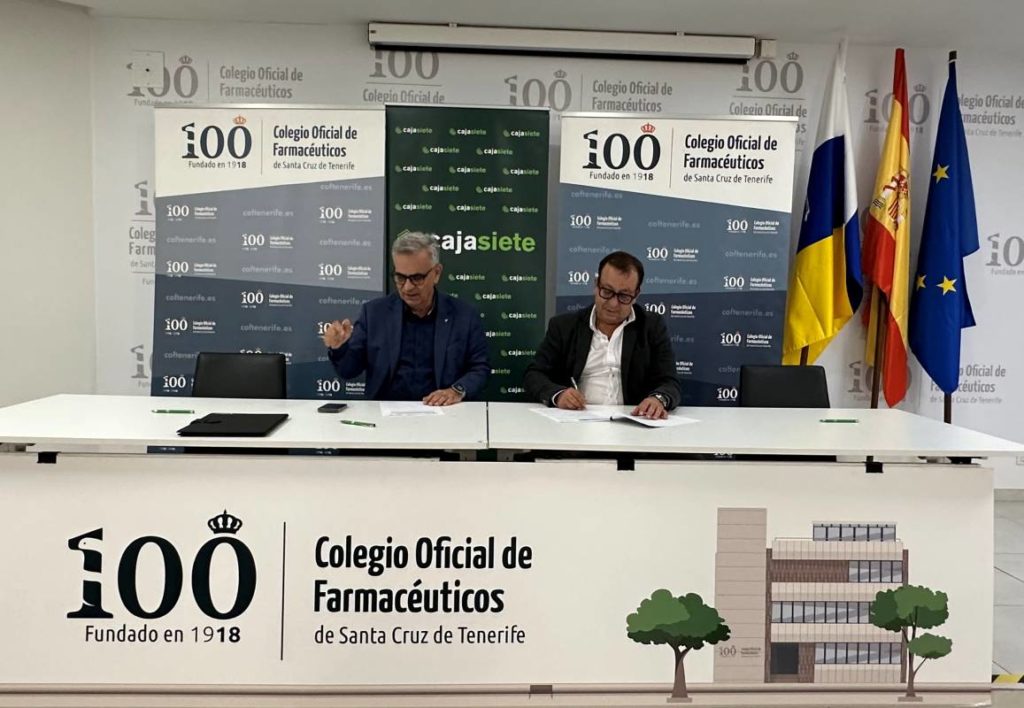 Renovación del acuerdo estratégico entre el Colegio de Farmacéuticos de S/C de Tenerife y Cajasiete