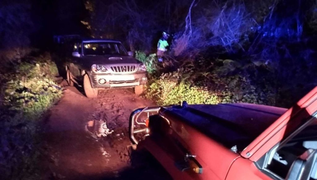Coche a punto de precipitarse por un barranco en Tenerife. DA