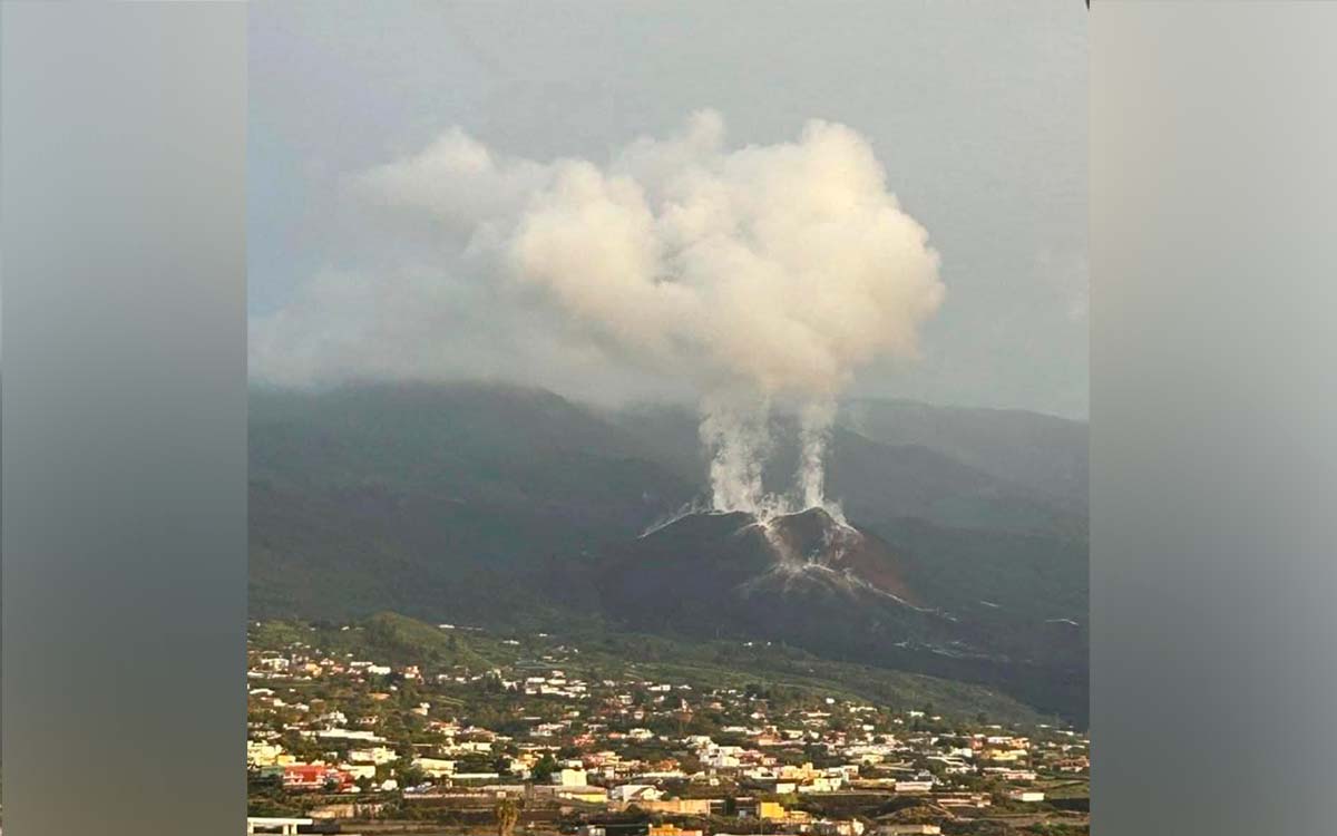 El espectacular fenómeno que las lluvias han dejado en el volcán de La Palma