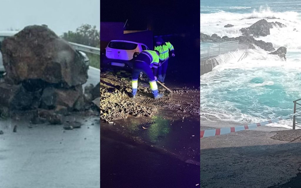 200 incidencias por la borrasca Olivier en Canarias: desde inundaciones a caídas de árboles