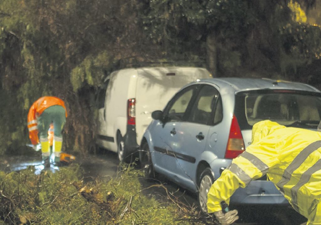 La borrasca Olivier deja intensas lluvias y desprendimientos en las Islas