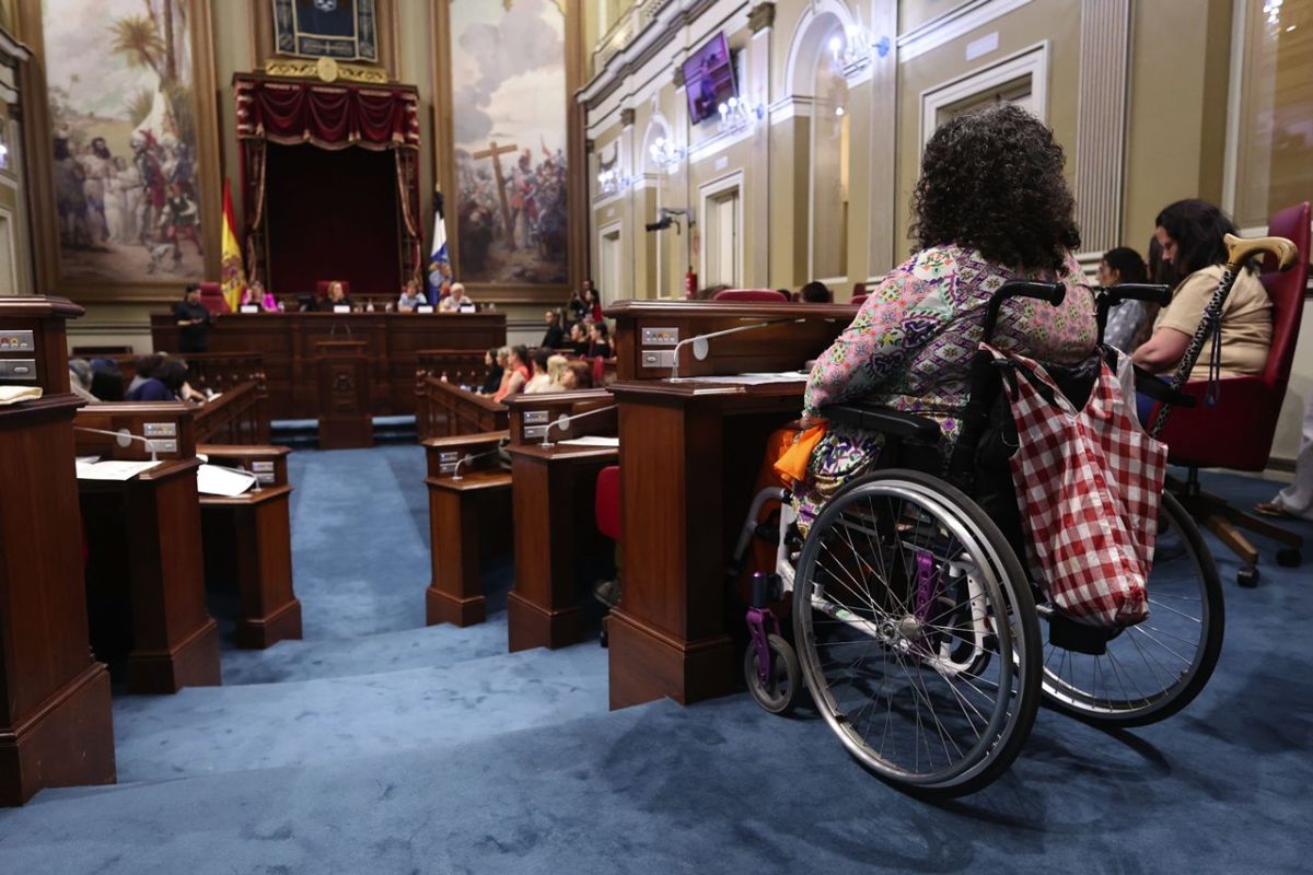 Mujeres con discapacidad claman en el Parlamento de Canarias