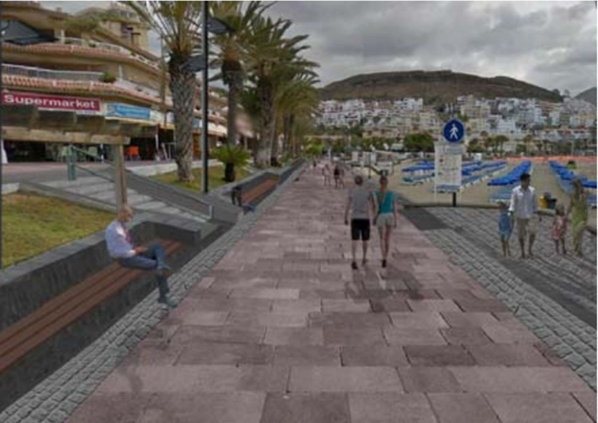 Fotomontaje del proyecto del nuevo paseo de la playa de Las Vistas cedido por el área de Turismo. DA
