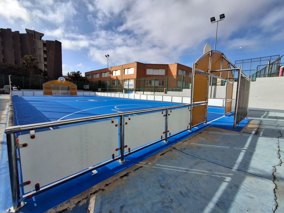 La nueva pista multideporte de Santa Cruz. DA