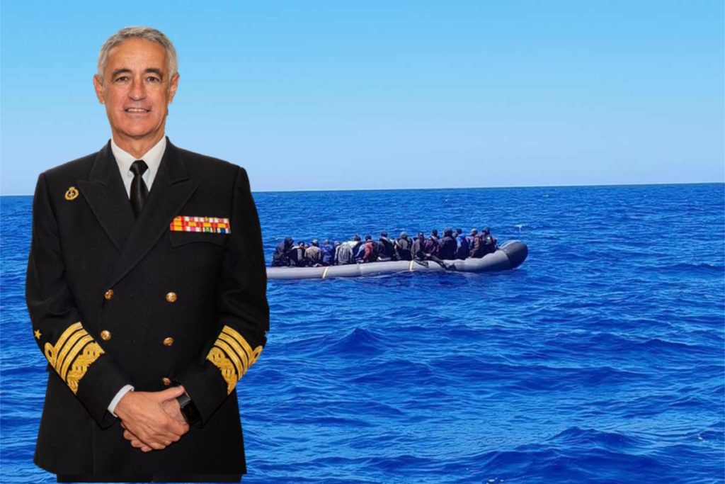 Antonio Piñeiro, almirante general de la Armada, a VOX: "Nuestra misión es ayudar a los migrantes en el mar, no bloquearlos"