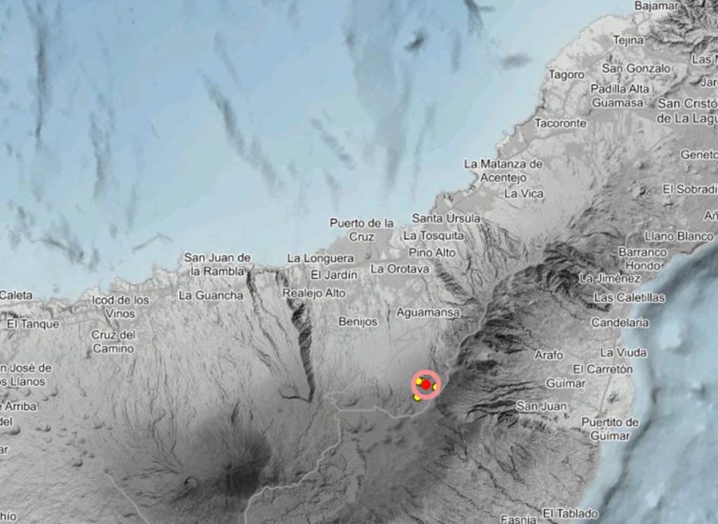 Nuevo enjambre sísmico en Tenerife: 22 terremotos en 24 horas