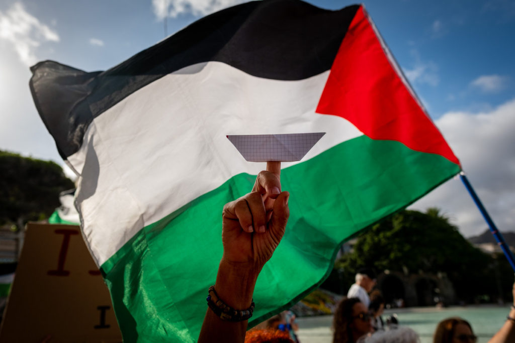 Convocan en La Laguna una marcha nocturna en apoyo a Palestina y a la Flotilla que lleva ayuda a Gaza. Archivo: Fran Pallero