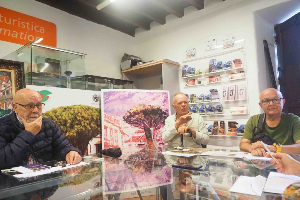 Antonio García Fleytas, Pablo Pailof y Miguel Delgado, en la sede del CIT icodense.