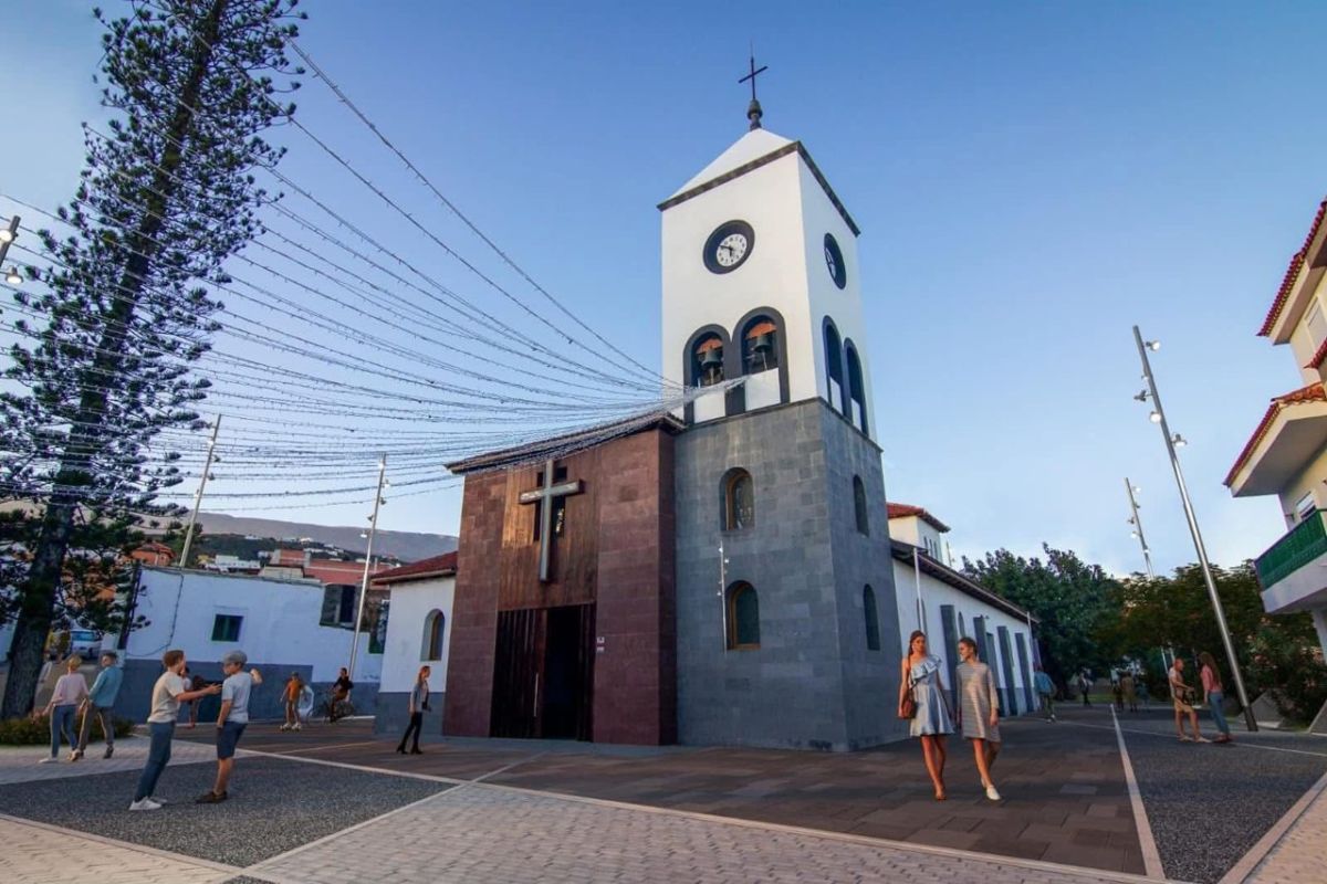 Recreación 3D del aspecto final del entorno de la iglesia tras la remodelación. DA