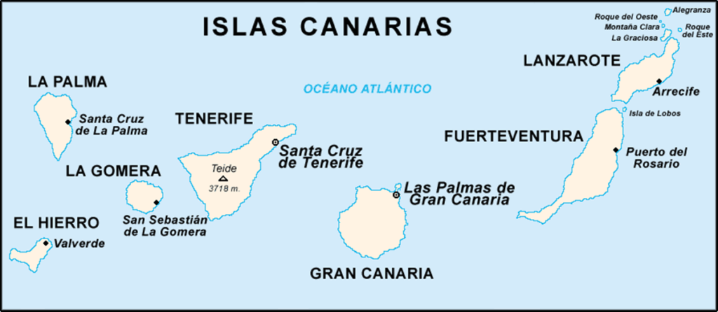 Todas las capitales de Canarias están orientadas al este y no es por casualidad