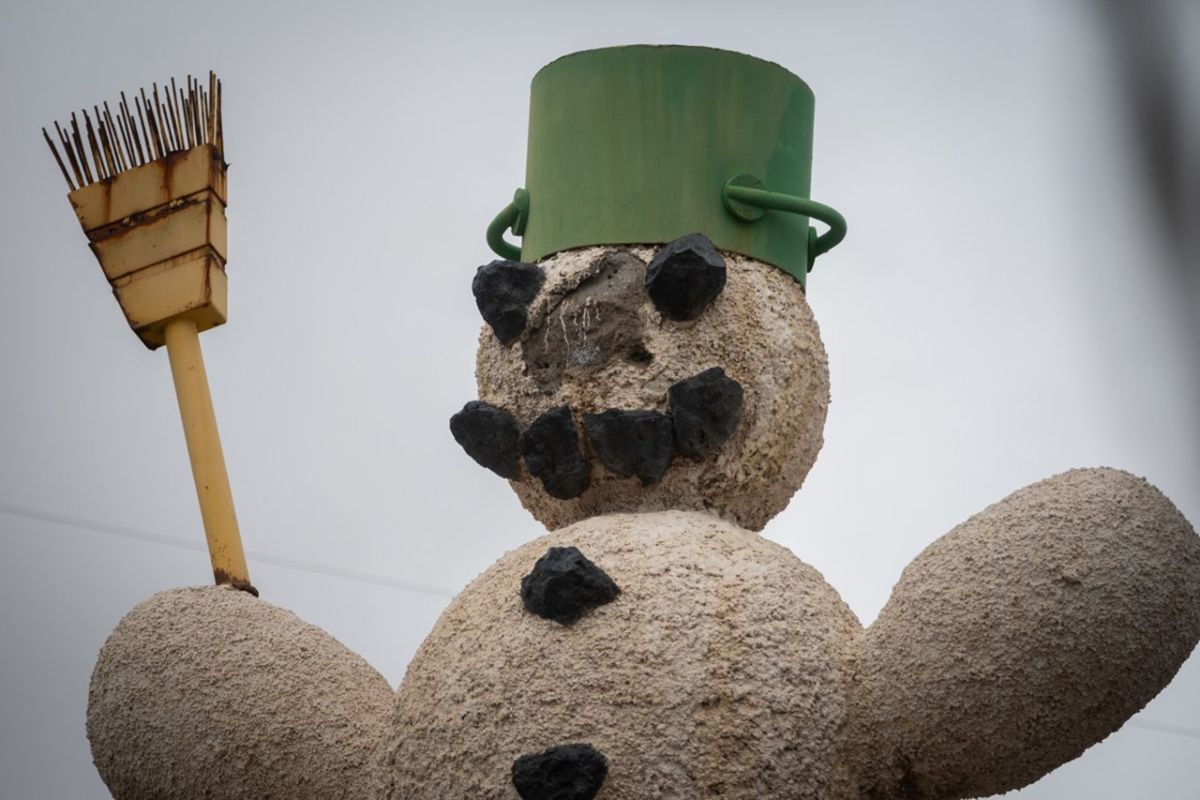 Muñeco de nieve, en Tenerife. DA