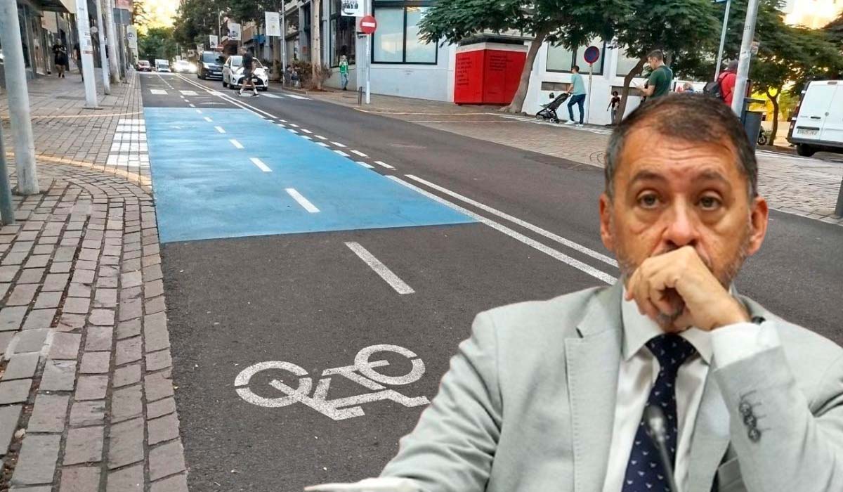 Bermúdez considera "un disparate" el auto del TSJC que obliga a retirar el carril bici de Santa Cruz de Tenerife. DA