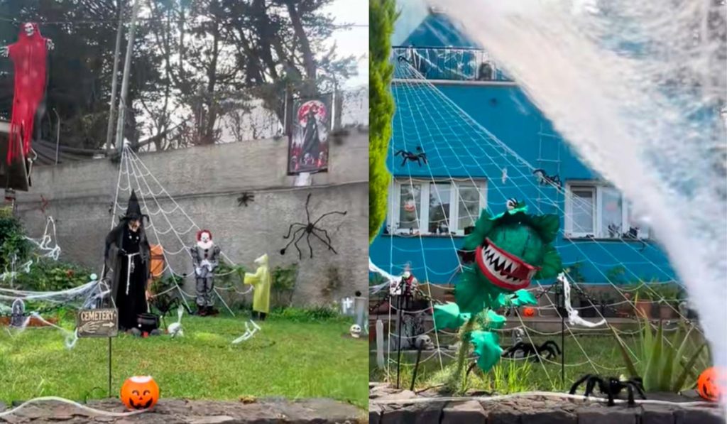 Así es la casa más terrorífica de Tenerife: monstruos, detalles siniestros y demasiados ojos mirándote en Halloween. Vía TikTok