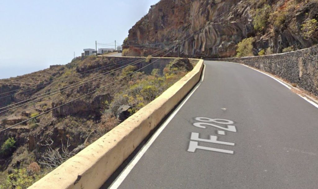 Aparatoso accidente de tráfico en Tenerife