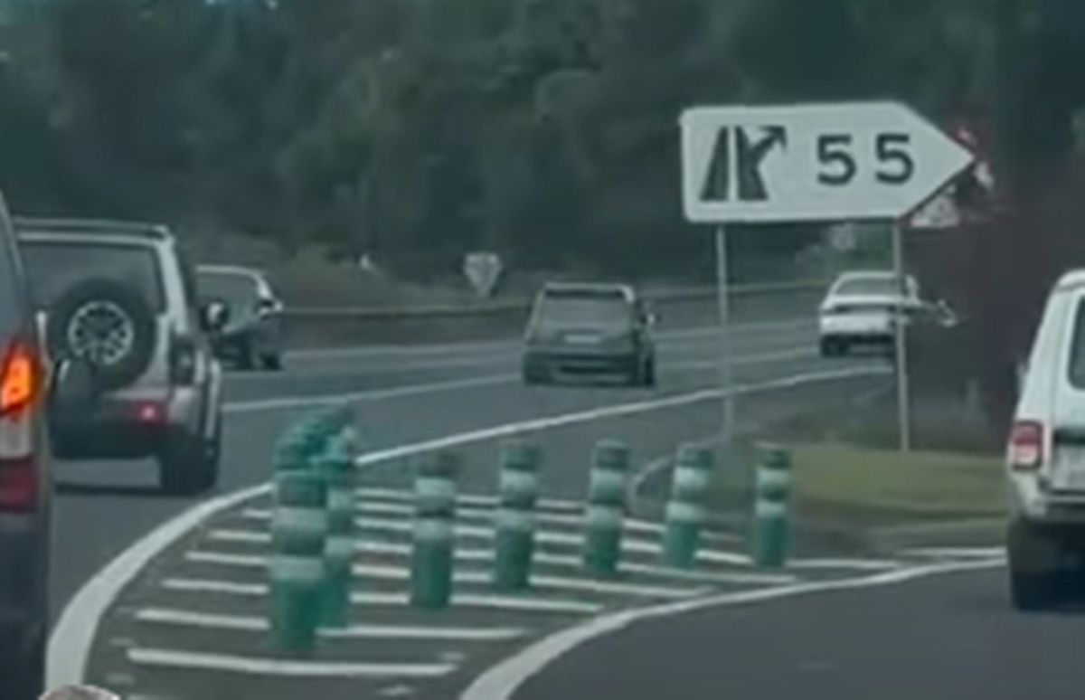 Temeridad en una carretera de Tenerife. Facebook