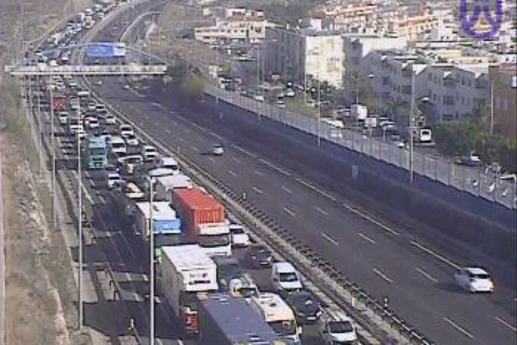 Accidente múltiple en la TF-1