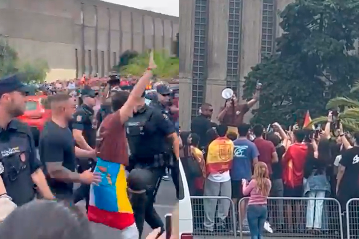 Vito Quiles la lía en Tenerife: el agitador de ultraderecha se salta el cordón policial en la ULL