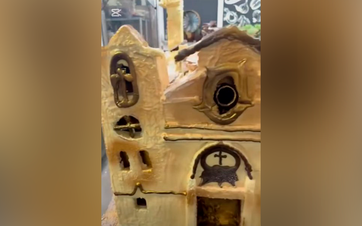 Un portal de Belén al estilo 'Charlie y la fábrica de chocolate': la basílica de Candelaria más dulce que nunca