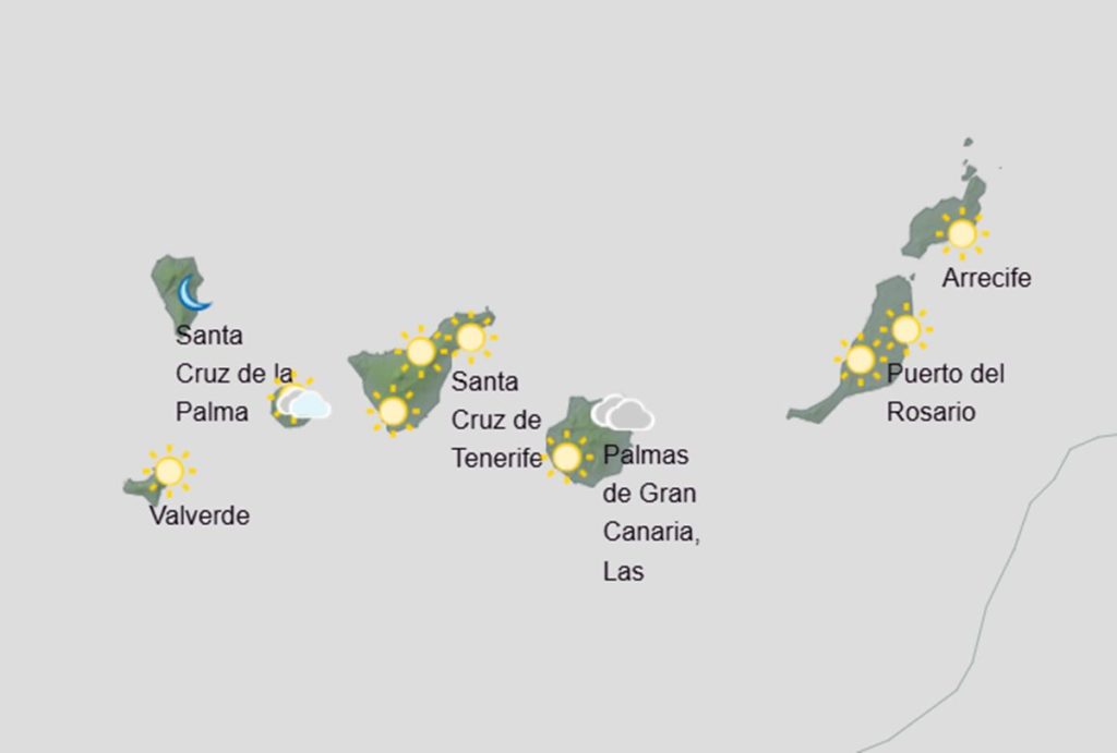 Lluvia y vientos que pueden ser fuertes: la previsión de la Aemet en Canarias para hoy