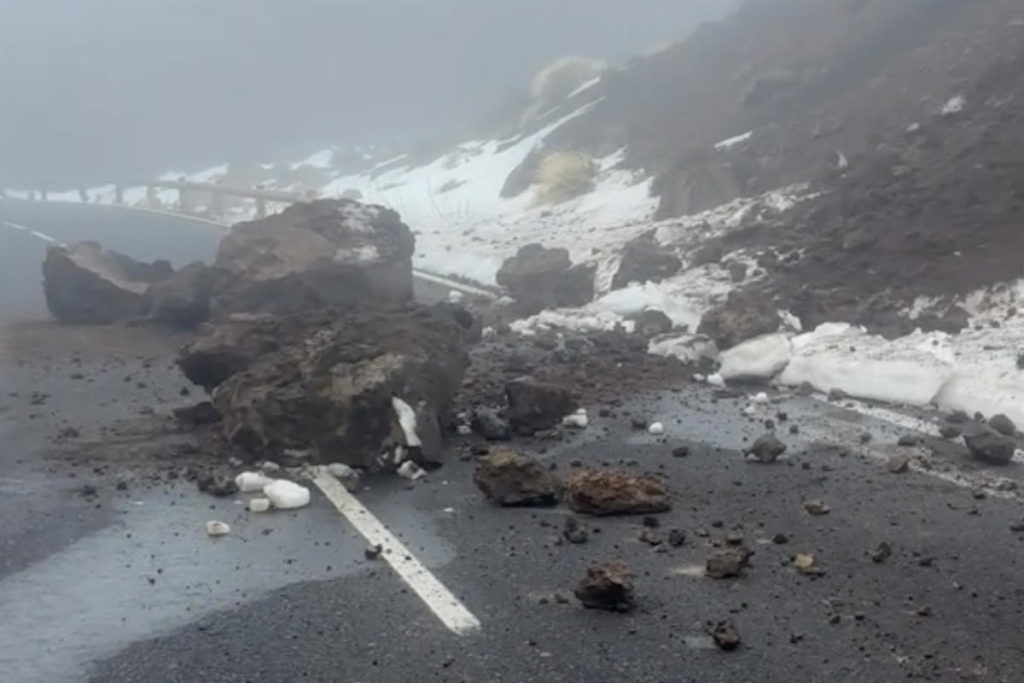 Susto en el Teide por un desprendimiento: "Me salvaron esos 5 metros"