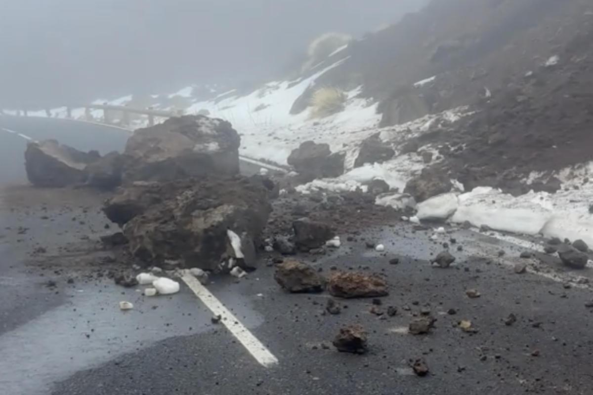 Susto en el Teide por un desprendimiento: "Me salvaron esos 5 metros"