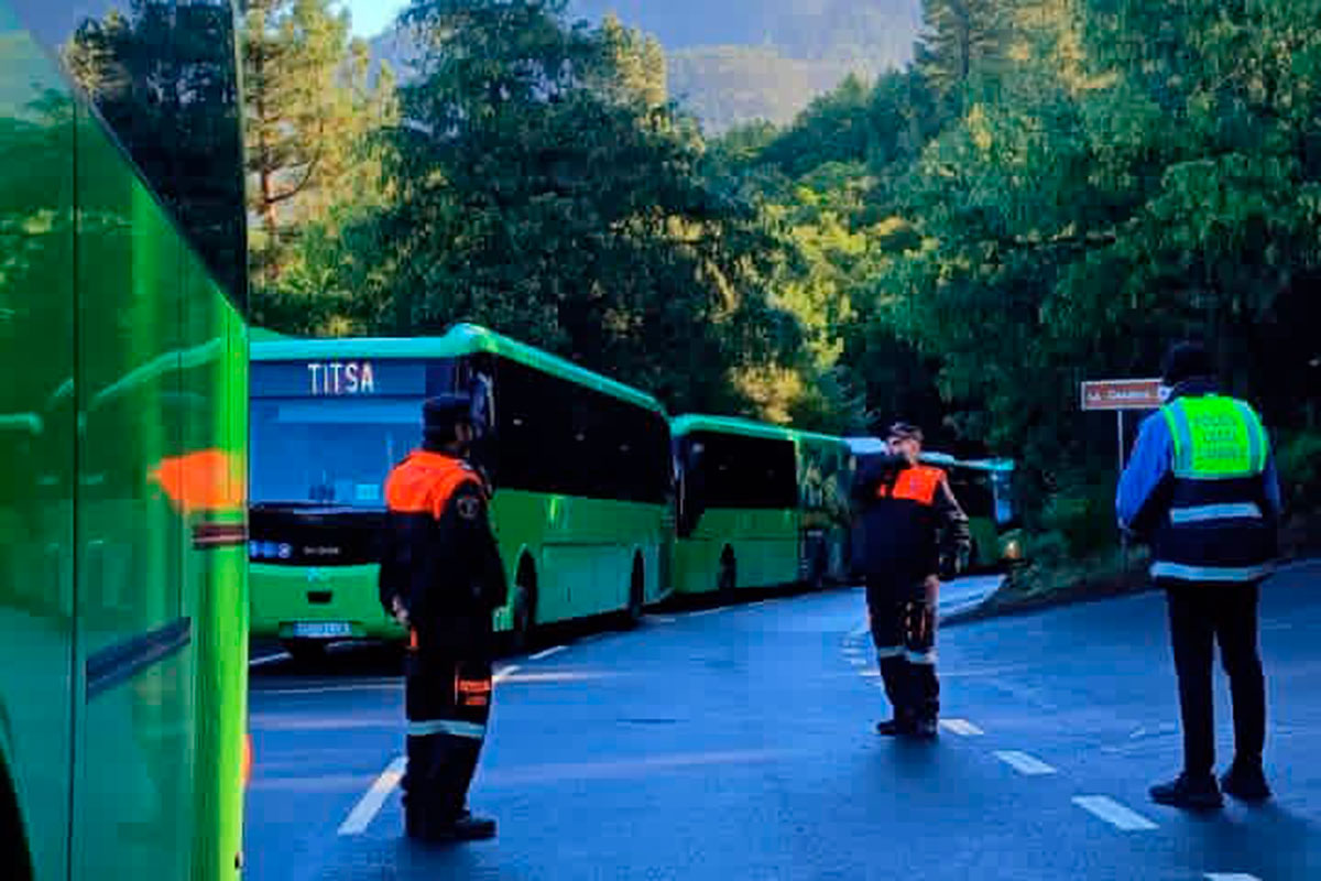 En guagua al Teide: más de 2.100 personas disfrutan de la nieve en el Parque Nacional