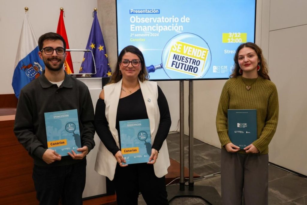 Manuel Mejías, Eliana Parrilla y Sara Villodre presentaron los datos del Observatorio de Emancipación. DA