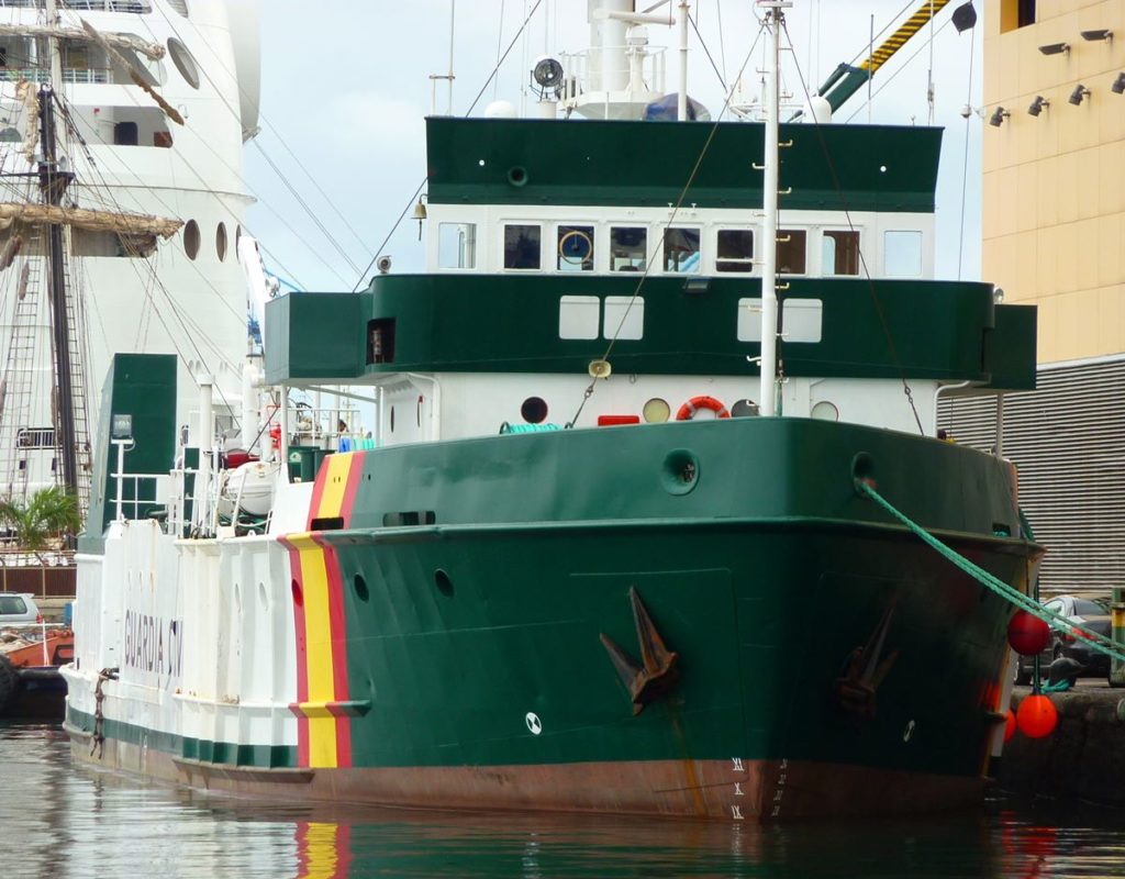 Muere un marinero de la patrullera de la Guardia Civil "Río Tajo" durante una maniobra en Canarias
