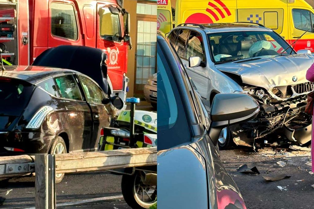 Cuatro heridos, uno crítico, tras una colisión y posterior atropello en Tenerife