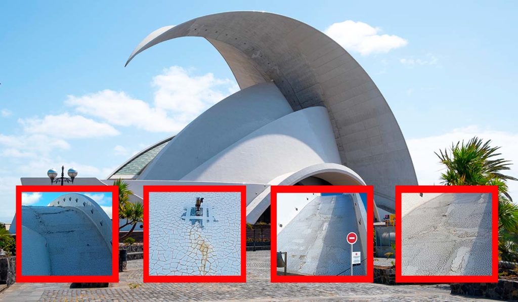 El Auditorio de Tenerife se cae a cachos. DA