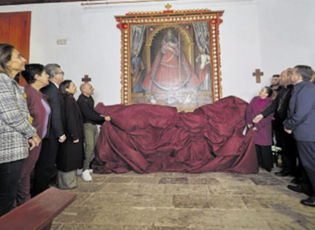 Restaurado el óleo de la Virgen de Candelaria de la Hacienda de Las Palmas de Anaga