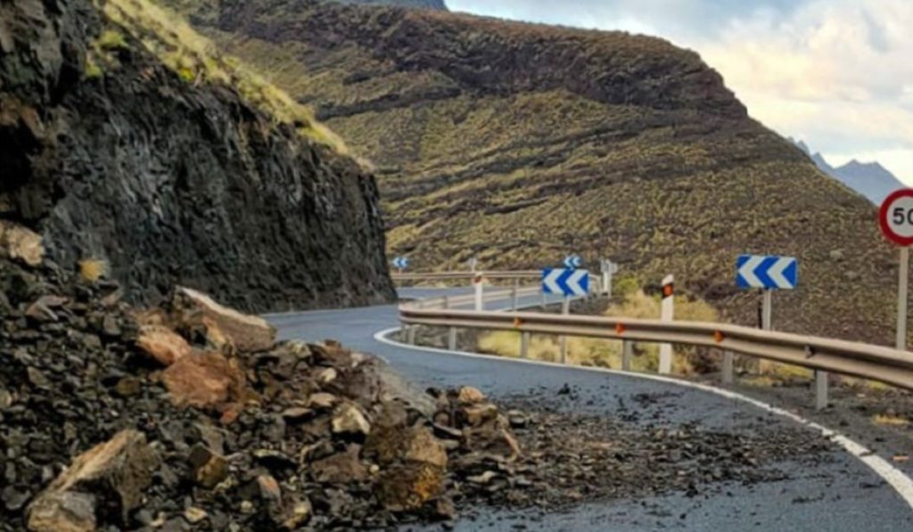 El Gobierno de Canarias declara la prealerta por riesgo de desprendimientos