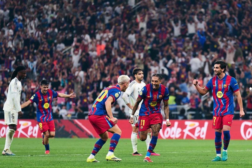 El FC Barcelona, campeón de la Supercopa tras ganar (3-2) al Real Madrid en Yeda