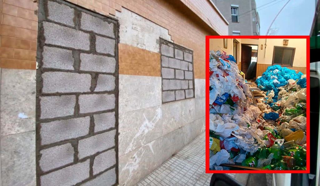Ordenan el tapiado de una vivienda en Güímar tras una muerte y okupas derriban el muro horas después