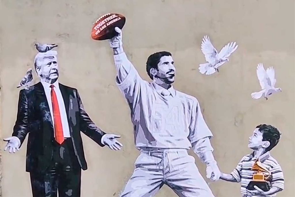 Bad Bunny contra Trump en Barcelona: el grafiti viral de un tinerfeño que da la vuelta al mundo