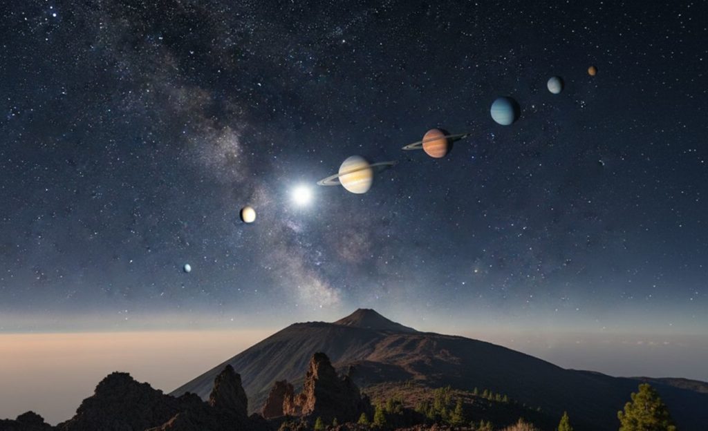 7 planetas a la vez: cómo ver la gran alineación planetaria 2026 desde Canarias