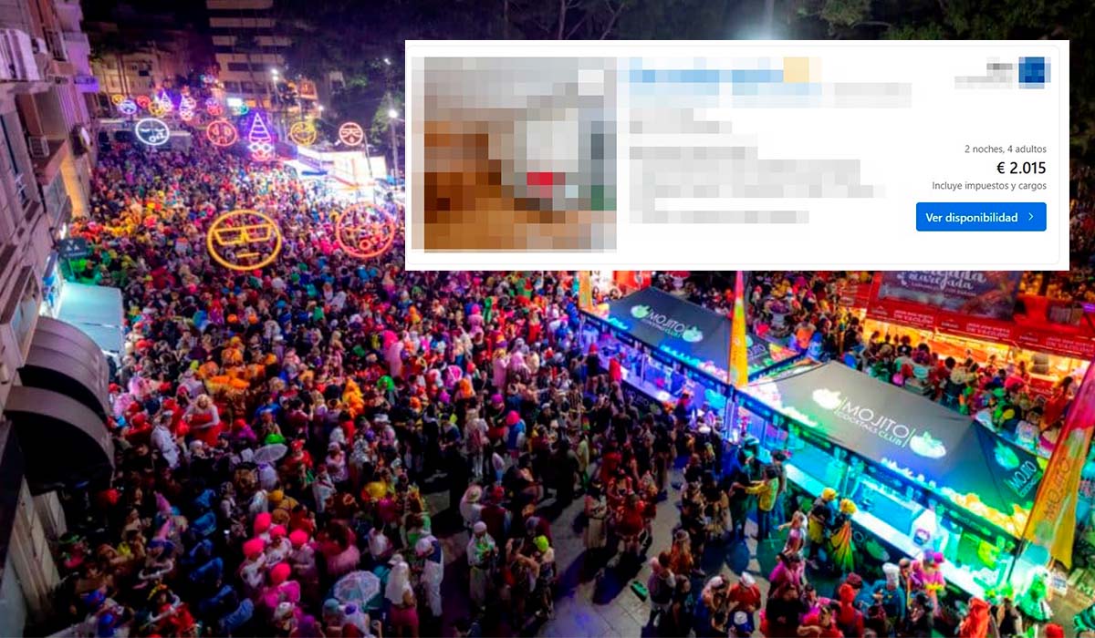 Más de 2.000 euros por un apartamento en pleno centro del Carnaval de Santa Cruz de Tenerife. DA
