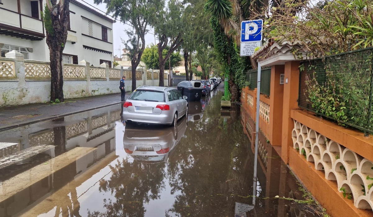 La borrasca Therese golpea La Laguna: cierre total del municipio tras caer 15 litros en 20 minutos