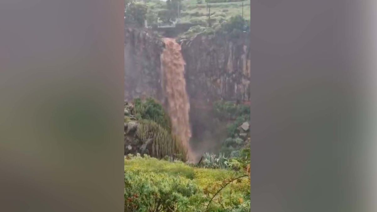 El Niágara de Tenerife: surge una espectacular cascada en Valle Jiménez tras el paso de Therese