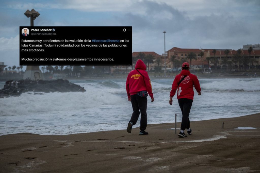Sánchez llama a la "precaución" en Canarias ante la borrasca Therese