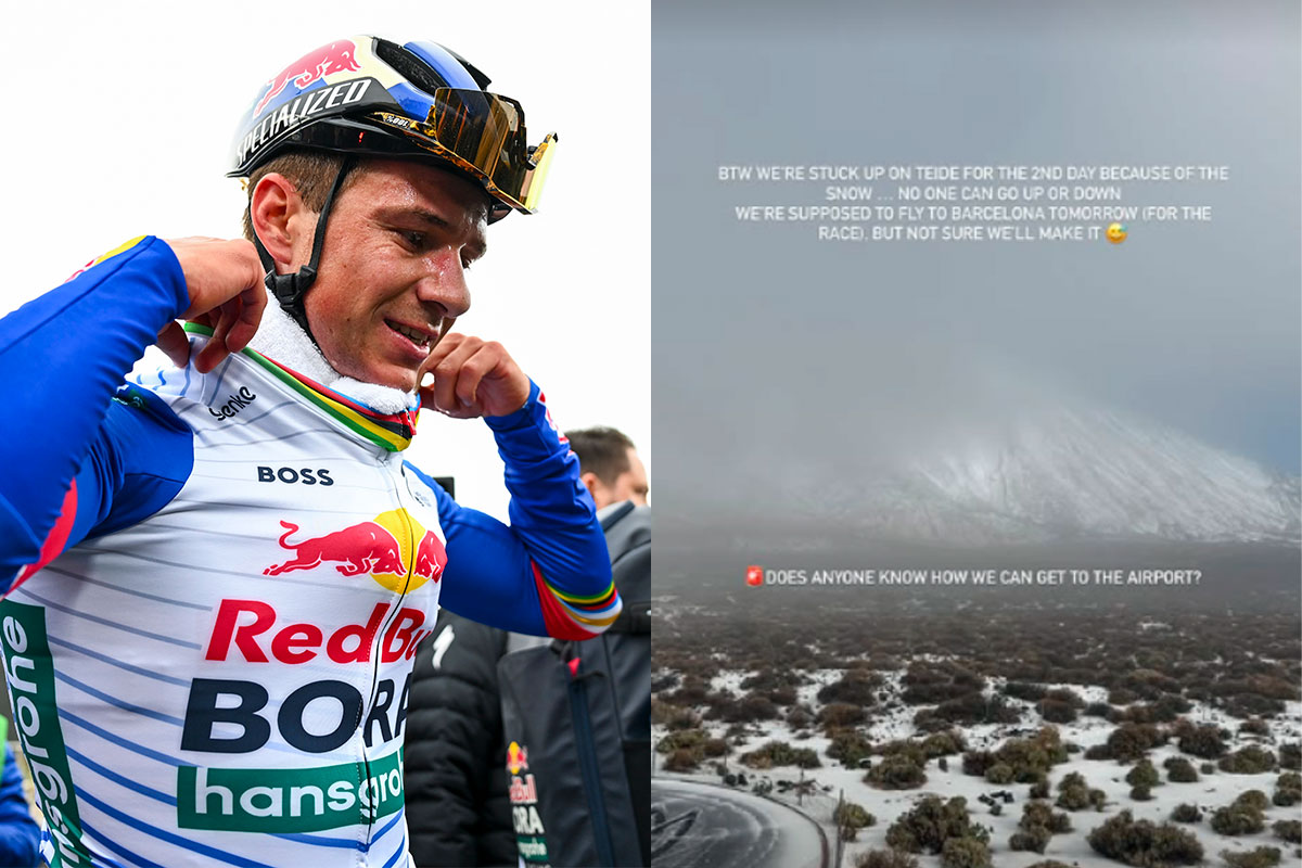 Rescatado el ciclista y doble campeón olímpico Remco Evenepoel tras dos días atrapado en el Teide por la nieve