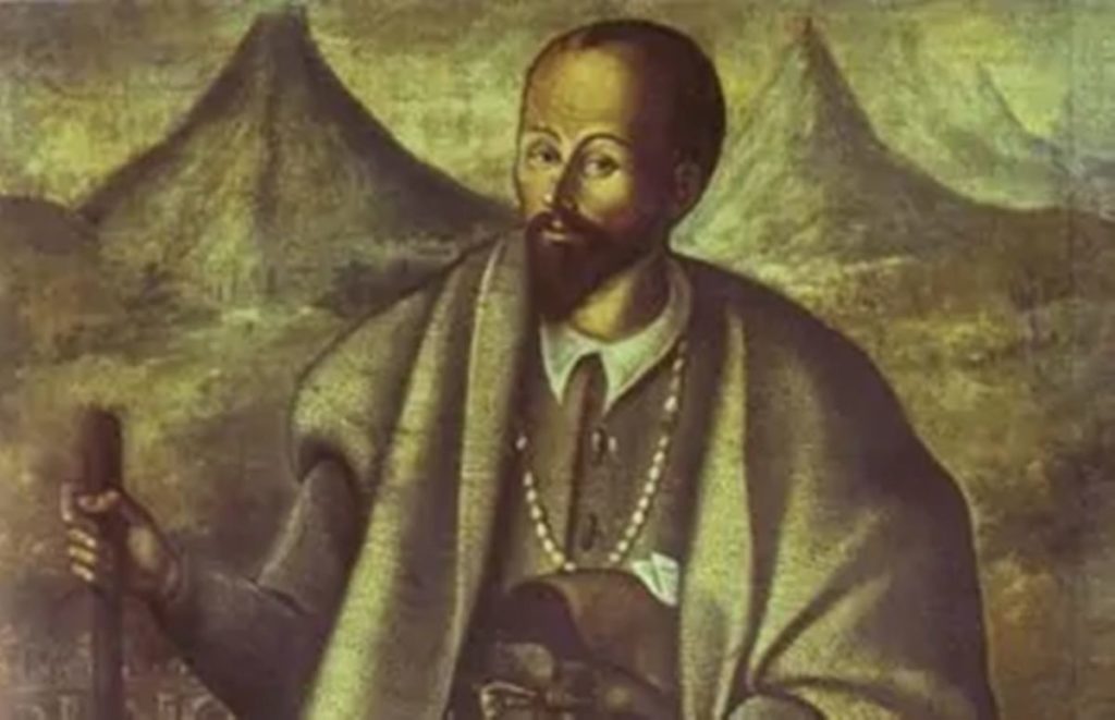 Pintura en representación del santo Hermano Pedro.