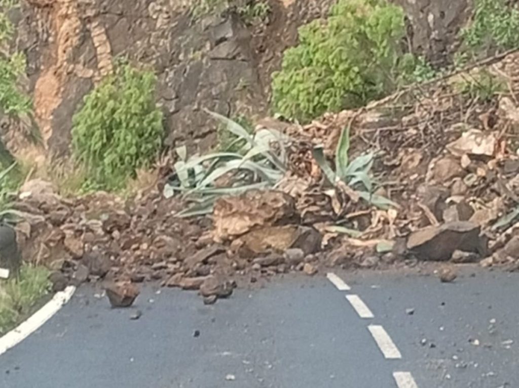 Desprendimientos en La Gomera este domingo. | DA