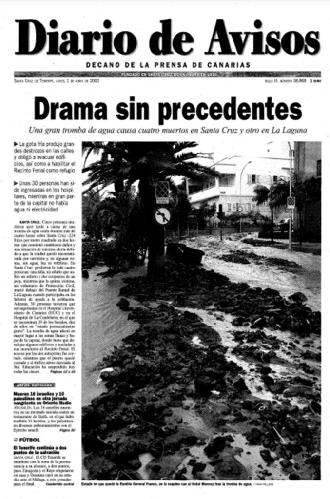 Portada de DIARIO DE AVISOS el 1 de abril de 2002. | DA