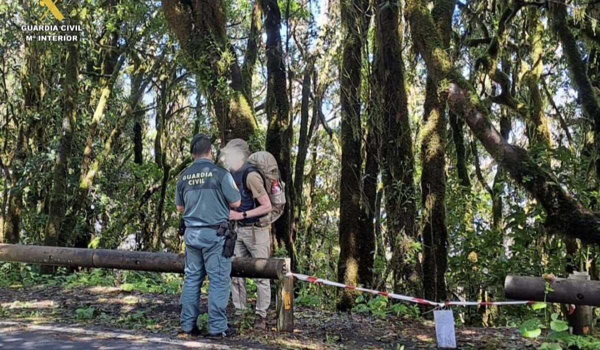 La Guardia Civil sanciona a 19 turistas y un guía en Canarias por saltarse el cierre de un área recreativa en plena borrasca Therese